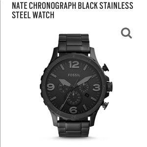 Fossil Nate Chronograph Matte Black Watch